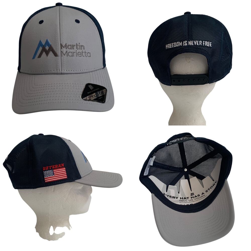 Martin Marietta Freedom Is Never Free Adjustable Snapback Hat Cap New
